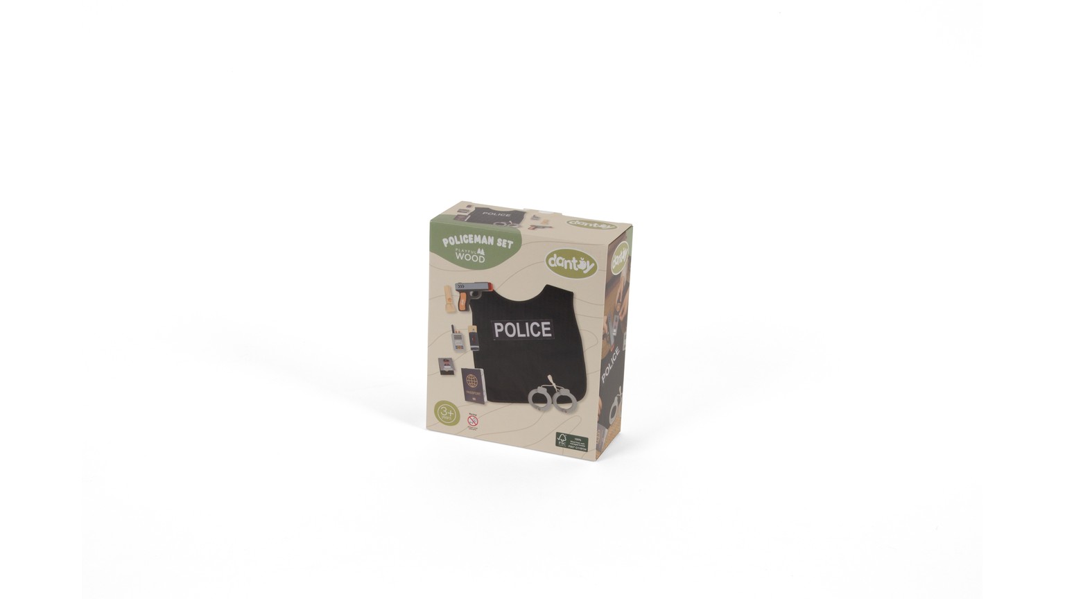 Police Set Wood In Giftbox 8 Pcs